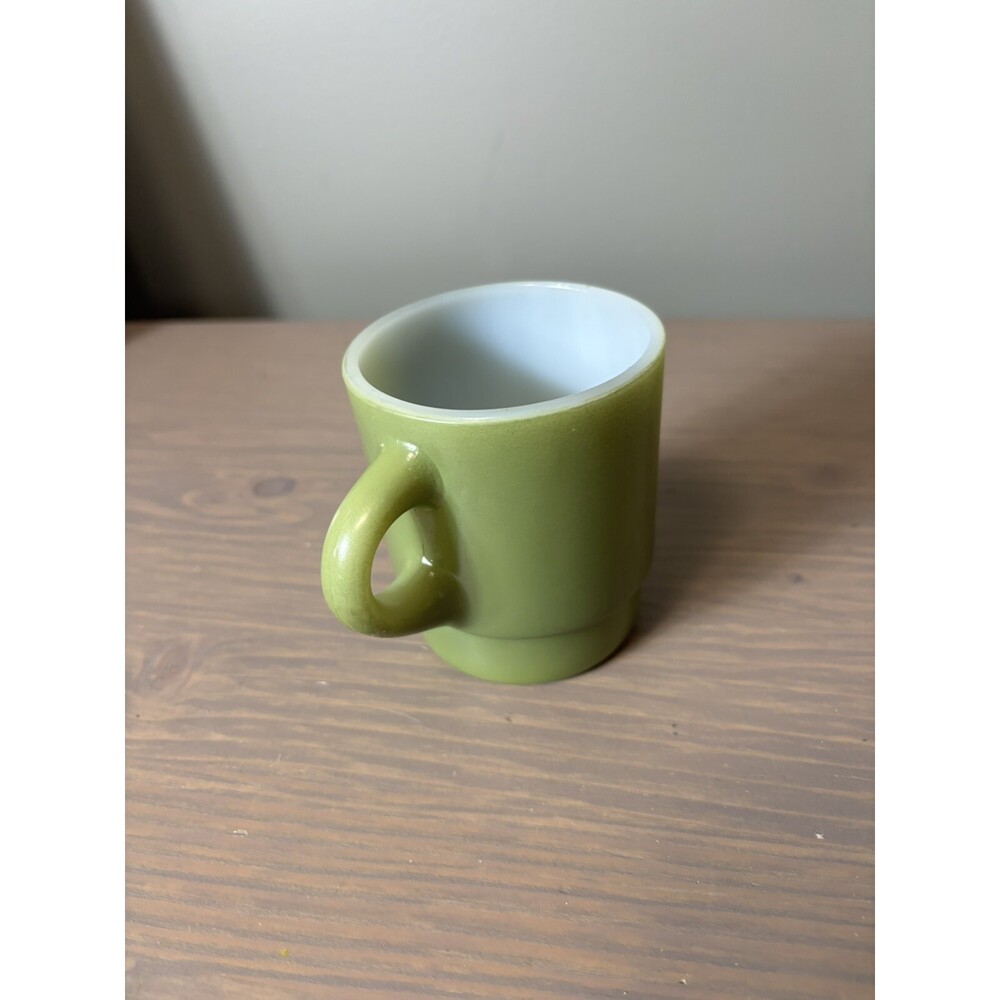 Anchor Hocking Fire King Avocado Stacking Coffee Mug 8 Oz